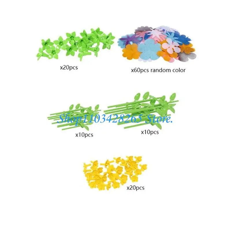 창조적 인 인공 꽃 꽃다발 프레스 머신 크래프트 키트 아이를위한 장난감 안전 플라스틱 공예 예술 프로젝트 공급 g2te