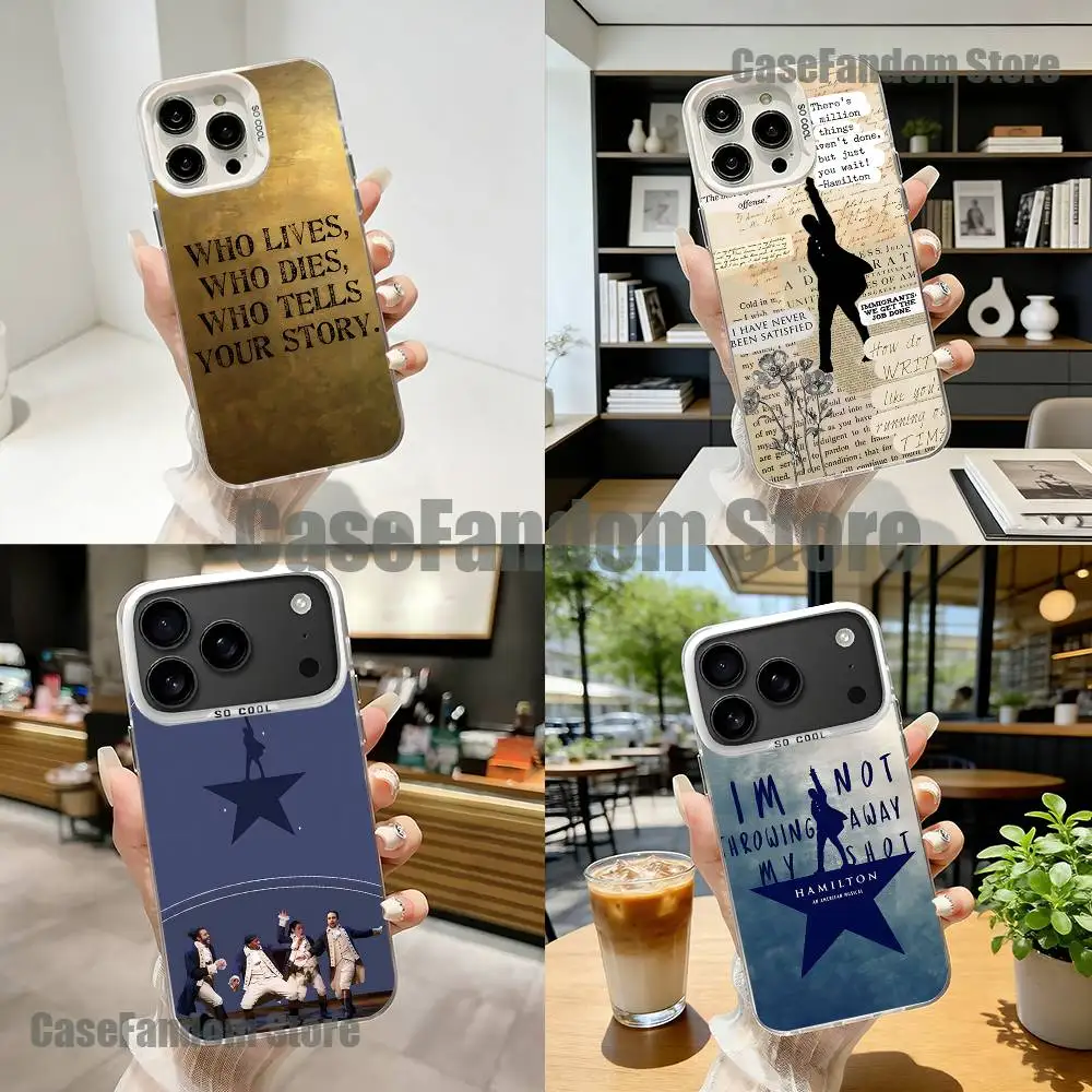

Hamilton Musical Lyrics For White Candy Matte Cover iPhone 17,16,15,14,13,12,11,Mini,Pro,Plus