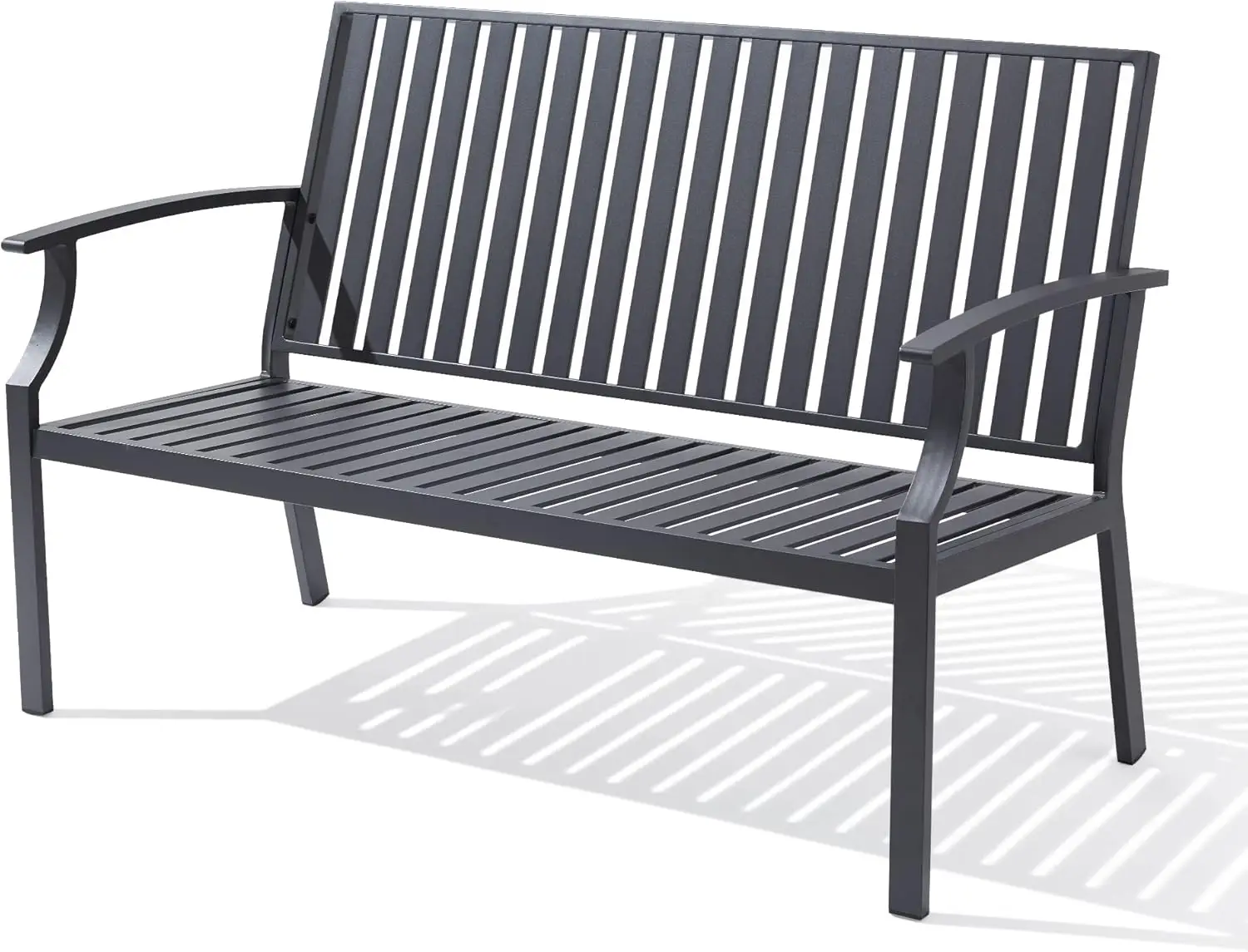 with Anti-Rust, Porch Bench Furniture Memorial Benches for Outdoors Park, Lawn, Deck Weathered 660LBS Weight Capacity