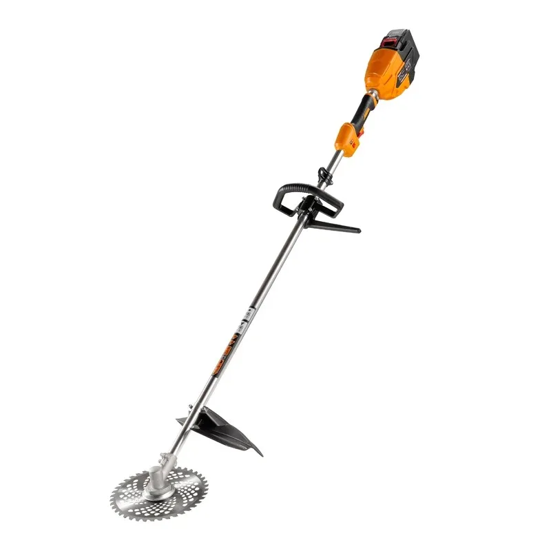 21V Brushless Cordless String Trimmer Li‑ion Battery Powered, Nylon & Metal Blades Rear‑Mount Motor Electric Garden Grass Weeder