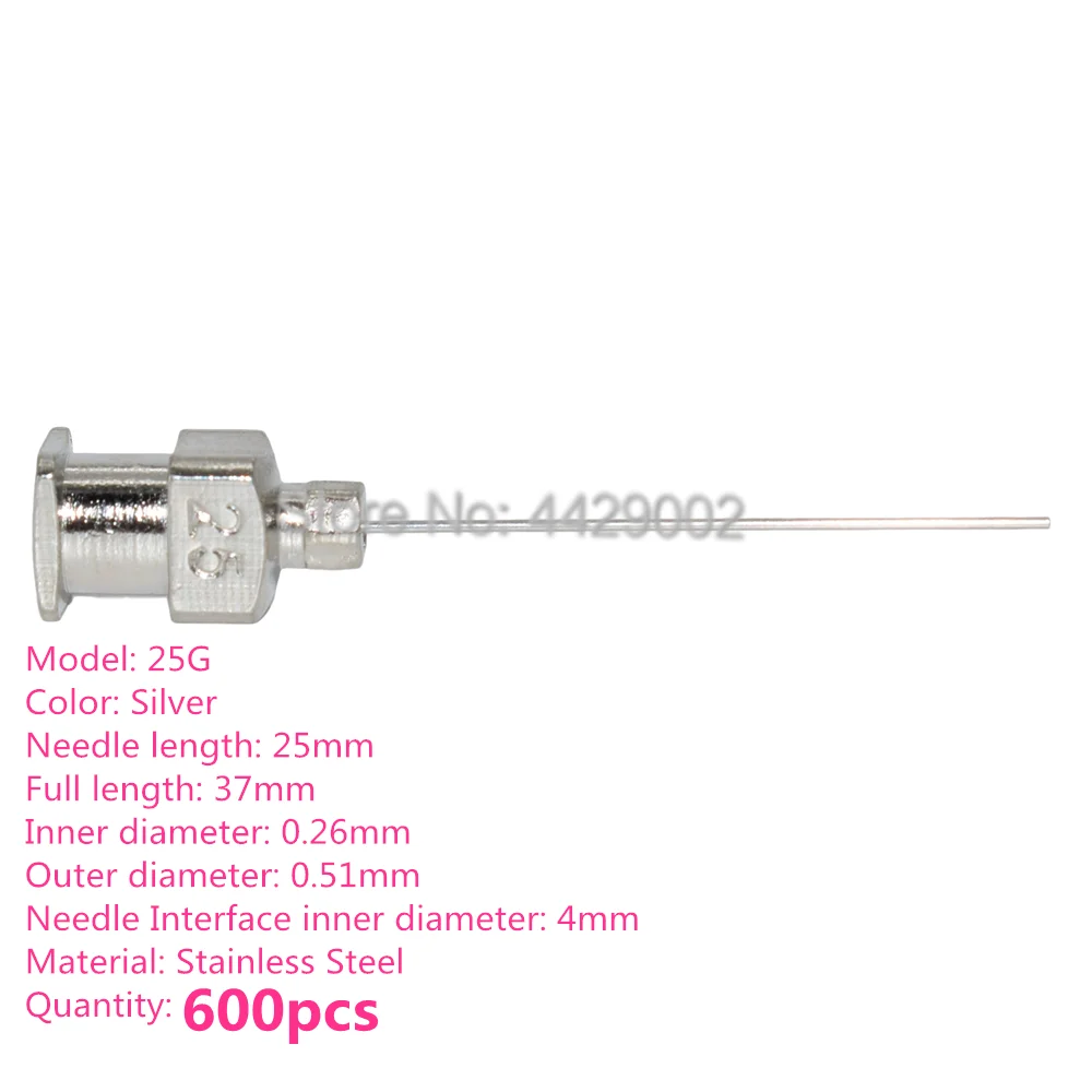 600 Stück Klebstoff-Spritzen-Nadeln 19G 21G 23G 25G Edelstahlnadeln Klebstoff-Dispenser-Nadeln mit stumpfen Spitzen Set – Detail 2