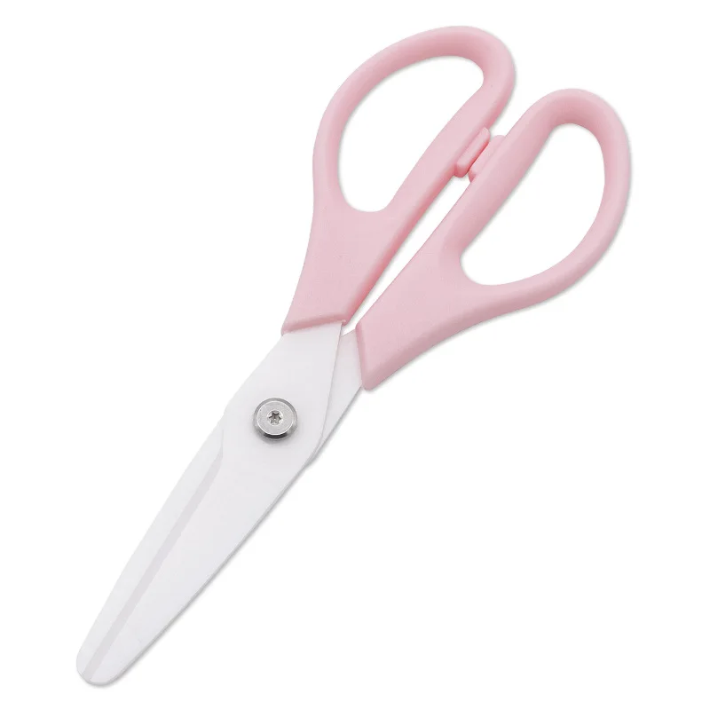 Dobeli 8 inch Zirconia Ceramics Sharp Blade Portable Babies Hand Tools PP Handle Children's Complementary Food Scissors Kitchen