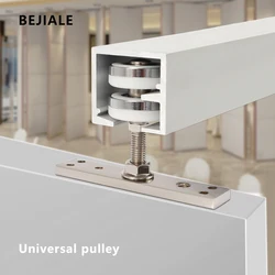 Folding Door Hardware Universal Lifting Wheel Wooden Door Pulley Accessories Sliding Door Sliding Rail Lifting Rail Complete Set