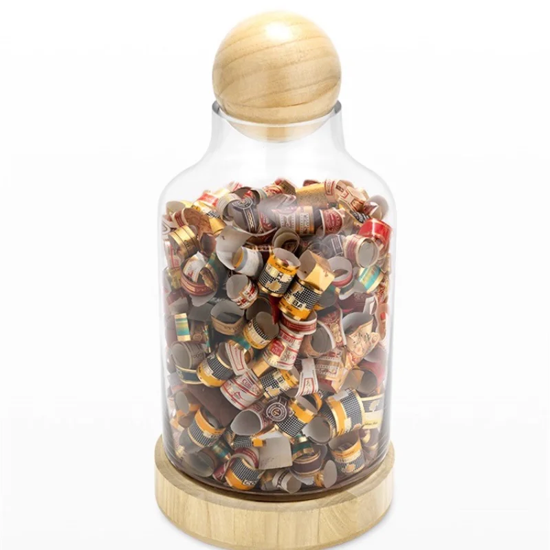 

Log wind cigar label collection display bottle glass ornament