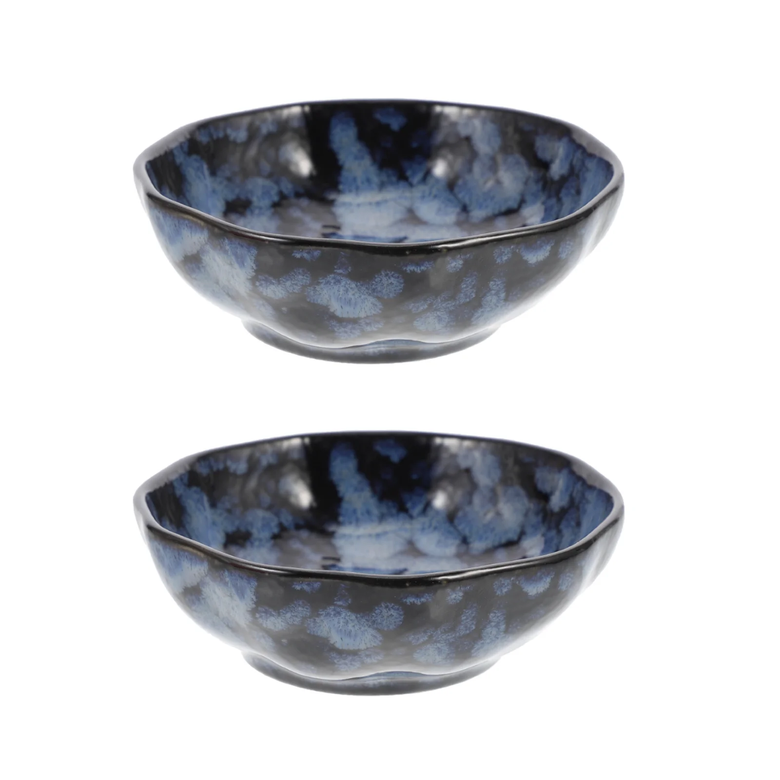 

2Pcs Japanese Style Ceramic Soy Sauce Dishes Smooth Bowls for Home Restaurant Hot Pot Shops Seasoning