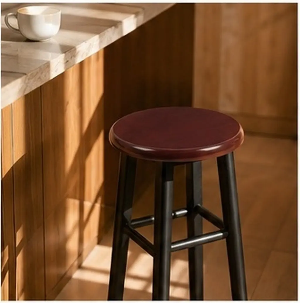 Sturdy Round Stool Seat Replacement Made of Solid Wood for Bar Home Office Chair DIY Repair Upgrade Stool Seat Replacement