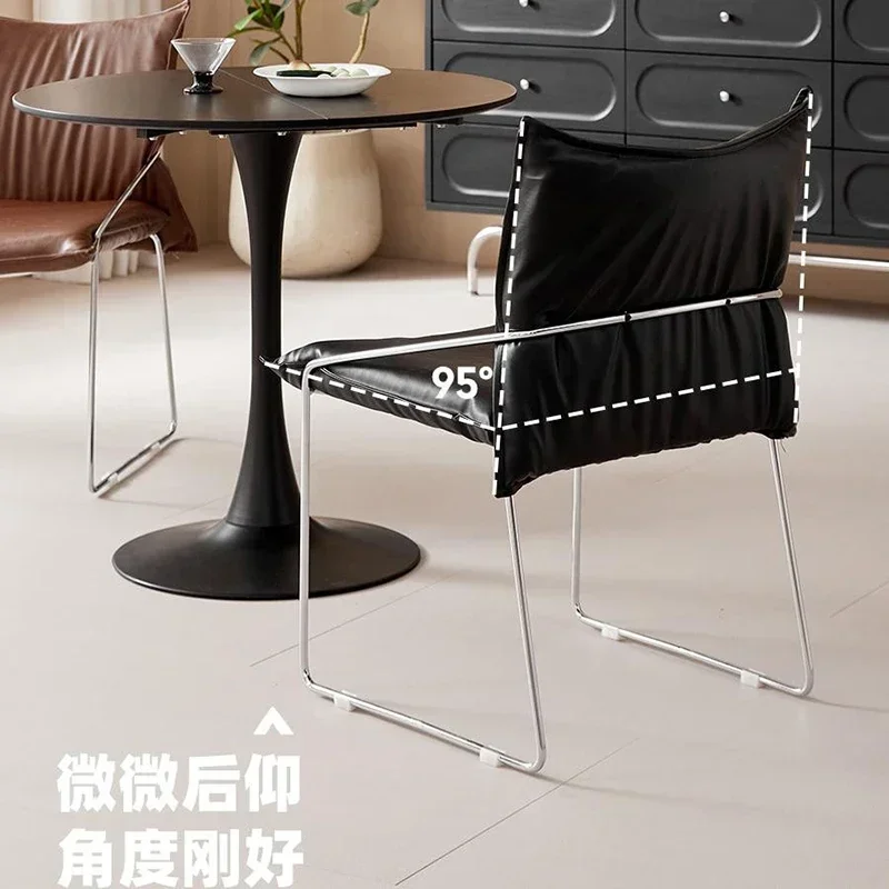 Designer Upholstered Dining Chair, Luxury Study Lounge Chair, Modern Makeup Seat, Comfortable Backrest Chair for Home Offices