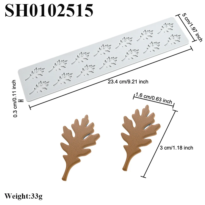 Leaf Wheat Mushroom Design Sugarcraft Silicone Pad Mold Kitchen Fondant Mold Chocolate Chip Moulds Dessert Decoration Tools