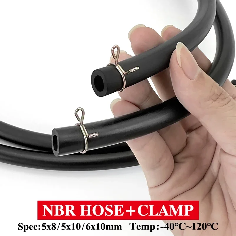 Black Gas Oil Fuel Hose 5mmx8mm 50cm/1M/3M Universal Petrol Pipe for Motorcycle Dirt Bike ATV Accessory