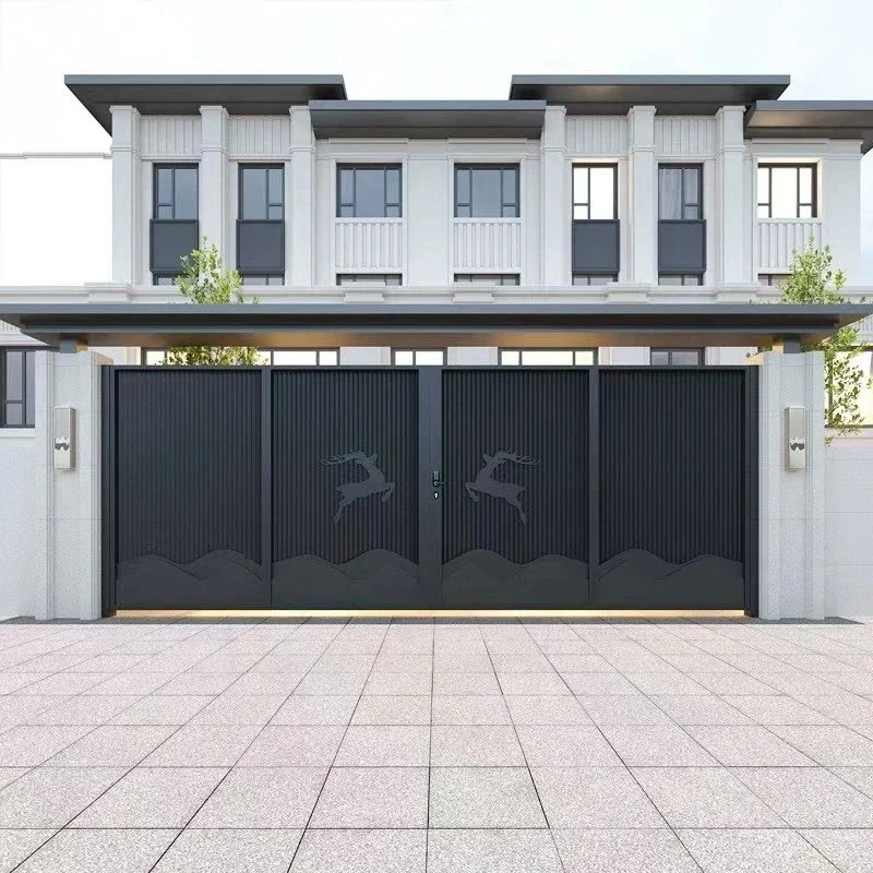 

Latest Outdoor Automatic Main Entrance Design Electric Aluminum Driveway Bi Folding Gate for House