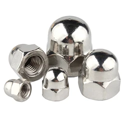 5/10/20pcs 7 Sizes Acorn Dome Cap Head Hex Nuts Hex Cap Nut Domed Nuts For Decrotive M3 M4 M5 M6 M8 M10 M12 Blind Nut for Bolts