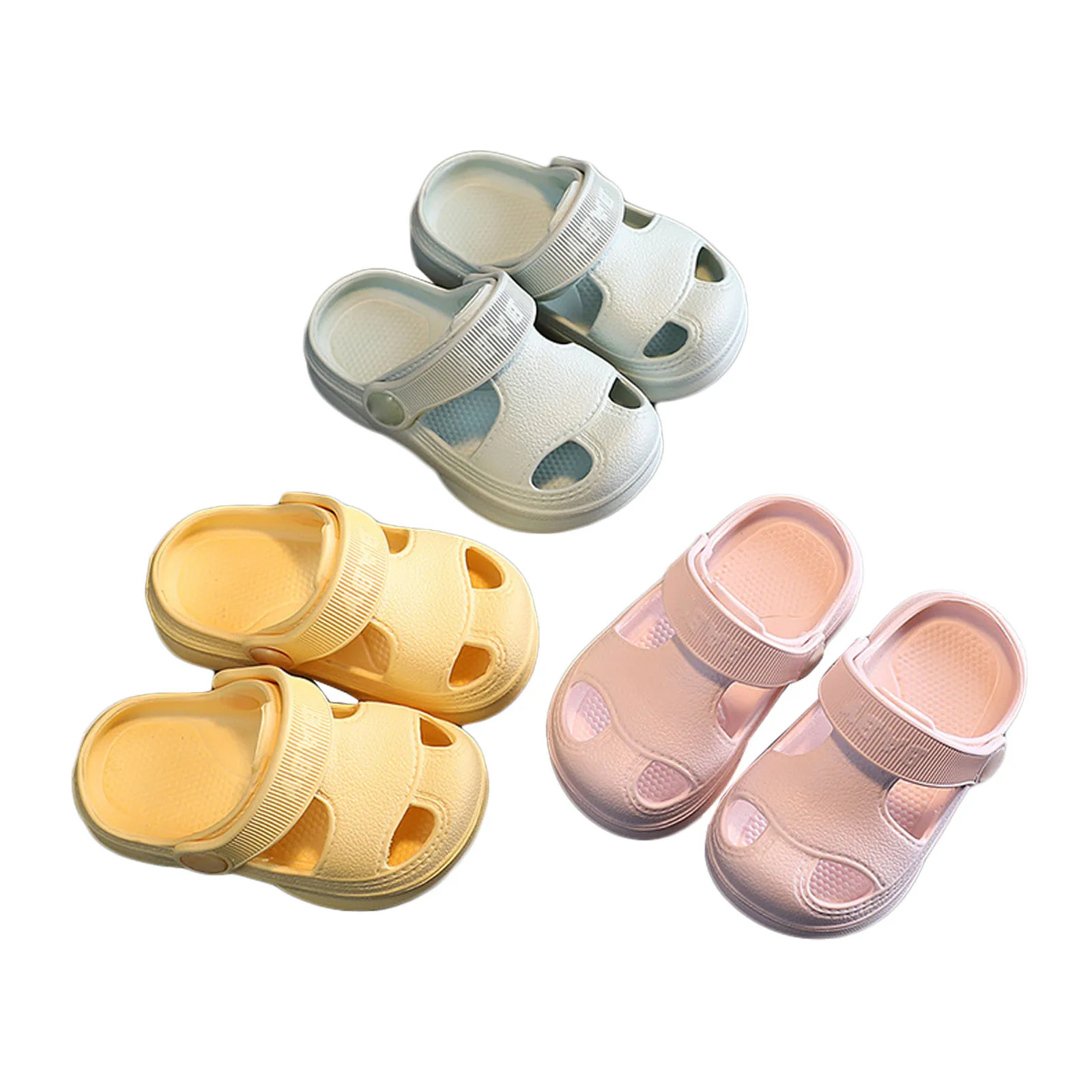 2021-02-01 Lioraitiin 1-6years Summer Kid Boys Girls Hole Shoes with Soft Bottom Non-slip Beach Accessory