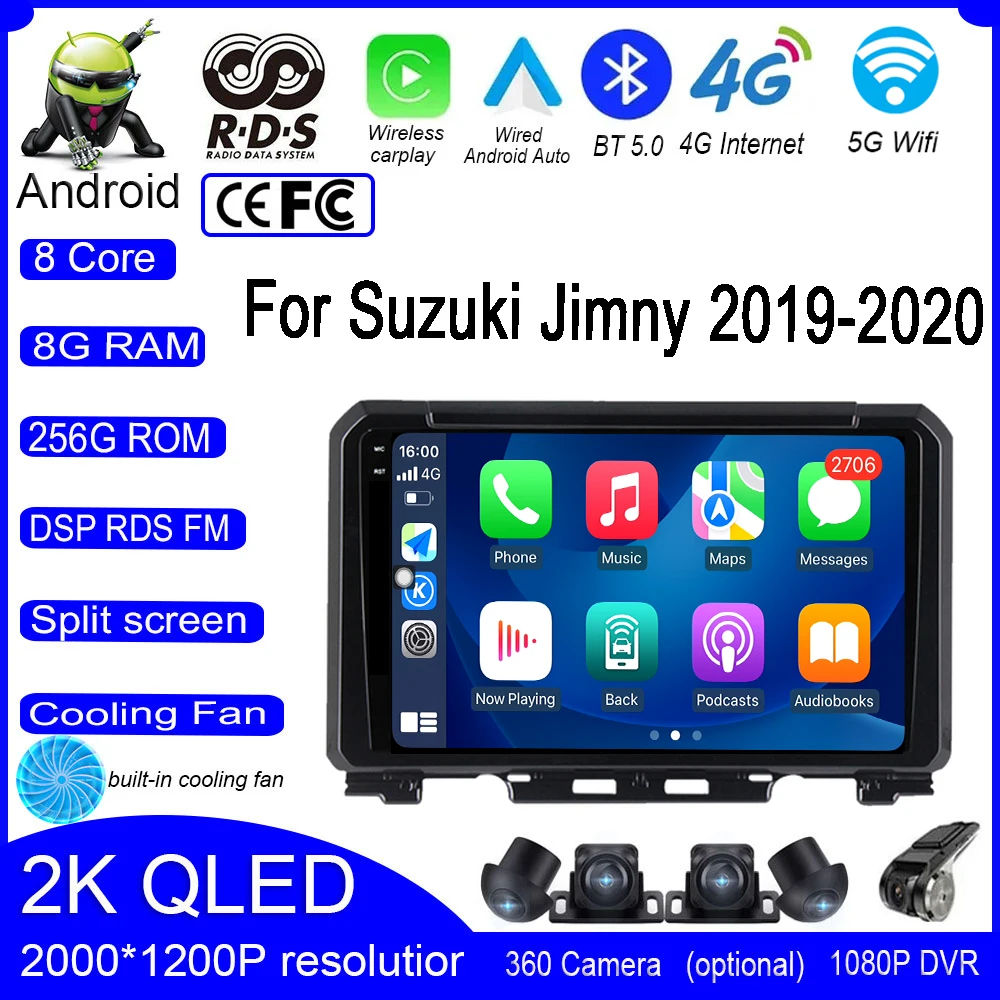 

9 lnch Android 14 For Suzuki Jimny 2019 - 2020 DSP Car Radio Multimedia Stereo GPS Navigation Video 4G+Wifi BT