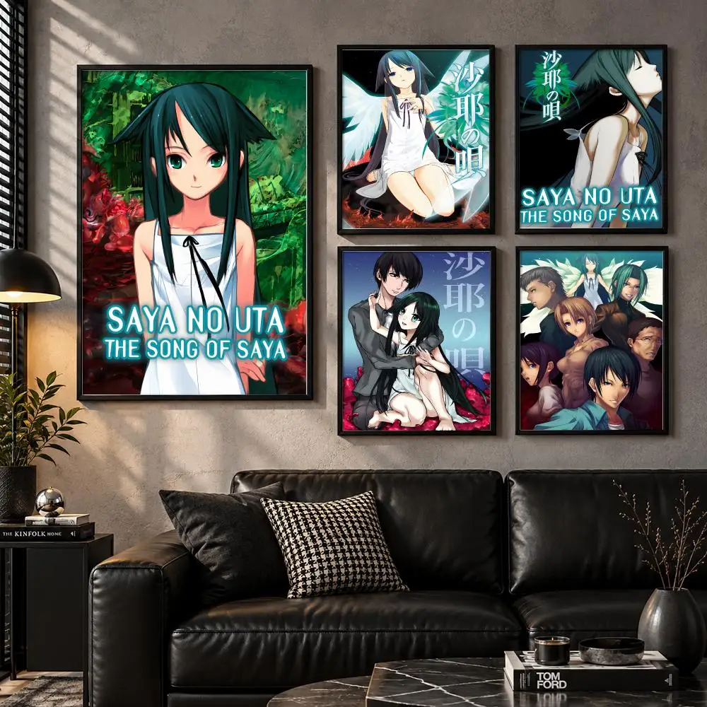 Player Collectible Characterart Stylized Interactive Saya no Uta Poster Aesthetic Unframed Wall Prints for Bedroom & Living Room