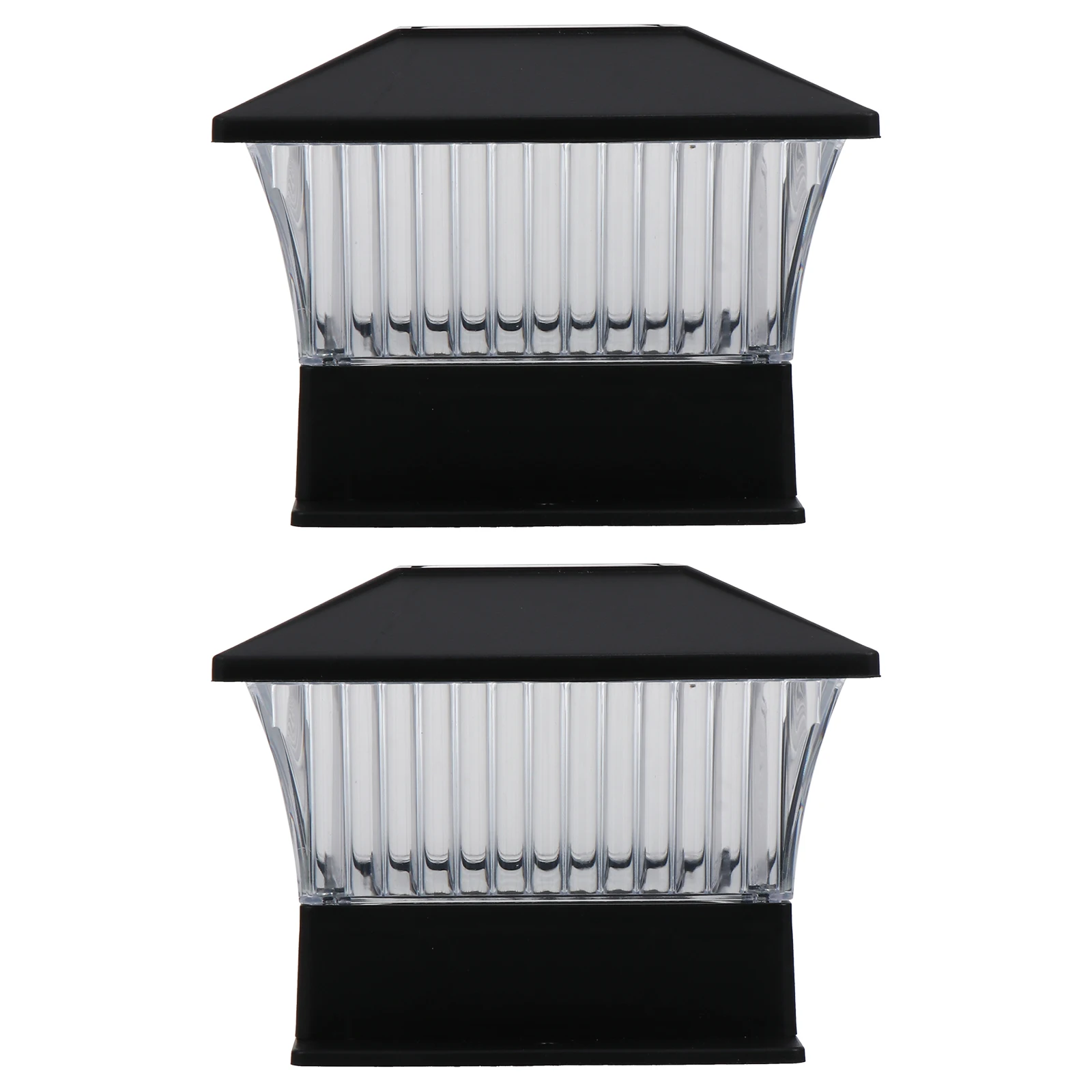 

2 Pcs Water Proof Solar Post Lamp Outdoor Lights for House outside Lamps Garden Pillar