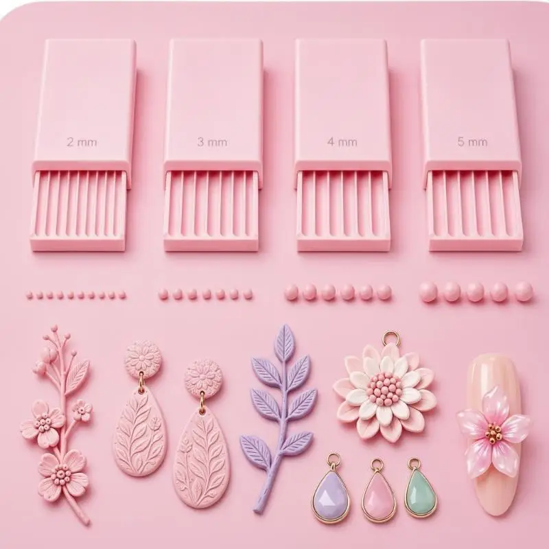 2-5mm Polymer Clay Bead Roller Template Set Clay Gel Ball Maker Tool DIY Clay Bead Extruder Molding Board For Jewelry Making