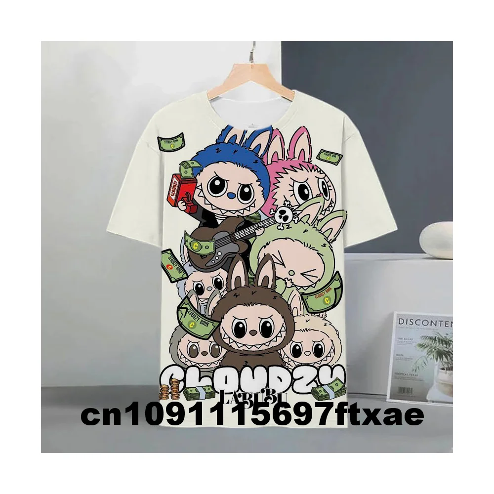 

Labubu Little Monster Cartoon Anime T-Shirt Funny Harajuku Casual Short-sleeved Comfortable Breathable Hot Selling Streetwear