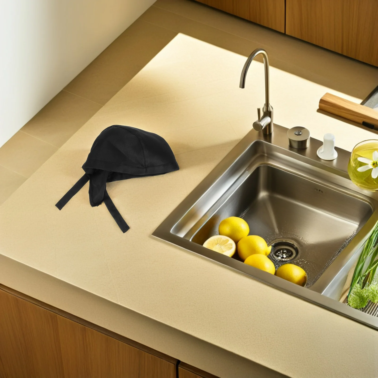 Chapeaux de Chef réglables, 3 pièces, casquettes de restauration de cuisine, Turbans de cuisine, chapeau de travail confortable noir pour chefs, boulangers, serveurs