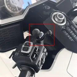 Panical 25mm Ball Head Expand Bar Action Camera Mount Phone Cup Holder Stand For Honda Gold Wing GL1800 F6B Dct Model 2018-2023