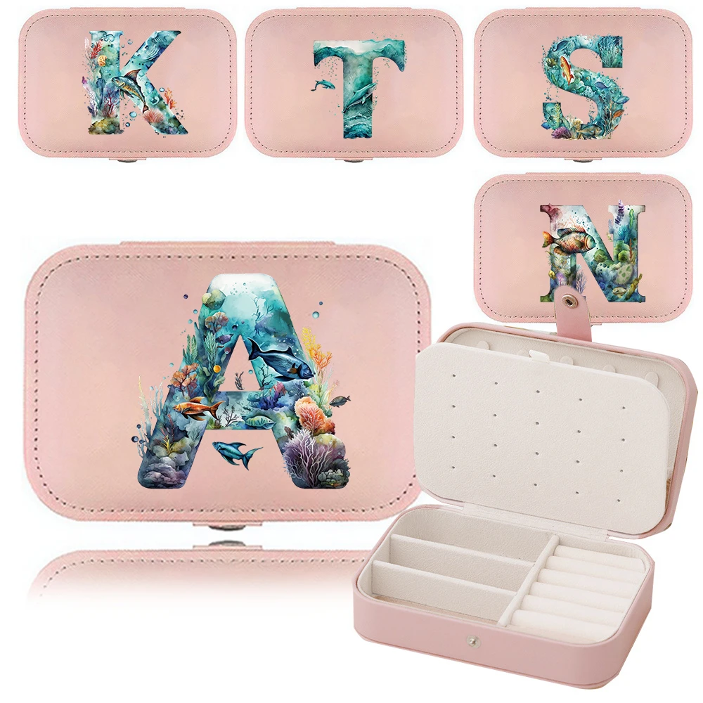 

Jewelry Box 2025 New High-end Exquisite Portable Jewelry Organizer Display Large Capacity Travel Storage Box Fish Letter Series