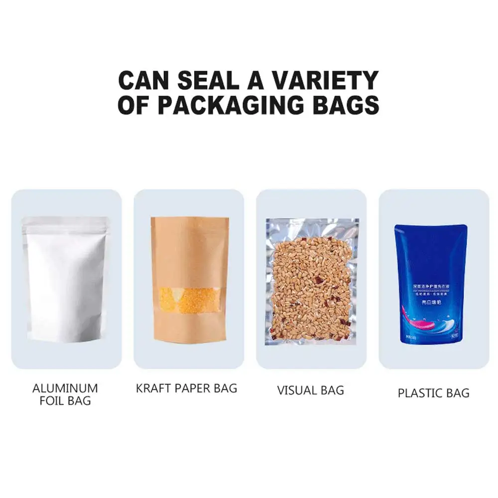 100 ซม.PVC PUF PP ร้อนเครื่องซีลฟิล์มเครื่องซีลในครัวเรือนขนมขบเคี้ยวถุงพลาสติกเดสก์ท็อปอลูมิเนียมฟอยล์ชาเครื่องซีล