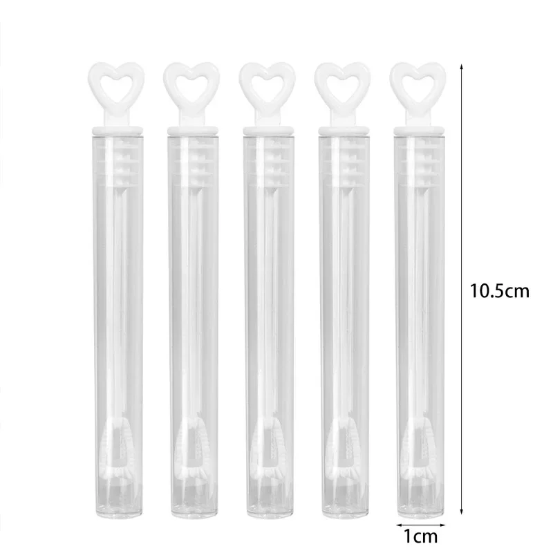 10/50PCS Bubble Soap Bottles Mini Love Heart Shape Tube Bubble Wand Wedding Gifts for Guests Birthday Party Decorations Kid Toys