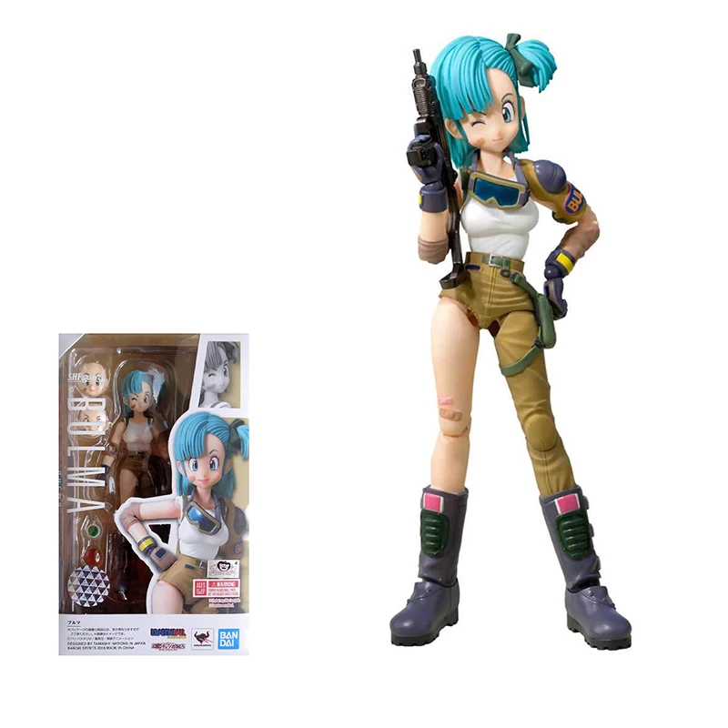 Bandai dragon ball S.H. Figuarts Childhood Chapter Bulma motorcycle clothing children's toys birthday gift Movable Model Figure