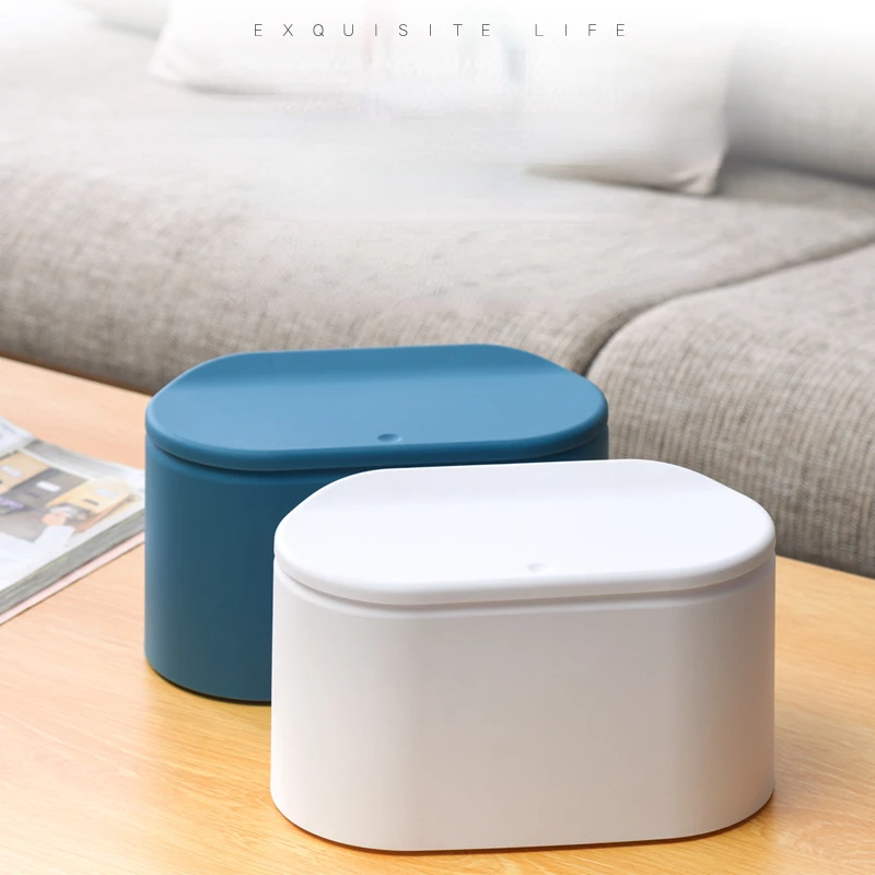 Waste Bin Small Trash Can Mini Desktop Ashcan Litter Trash Little Table Top Trash Can For Desk Home Supplies