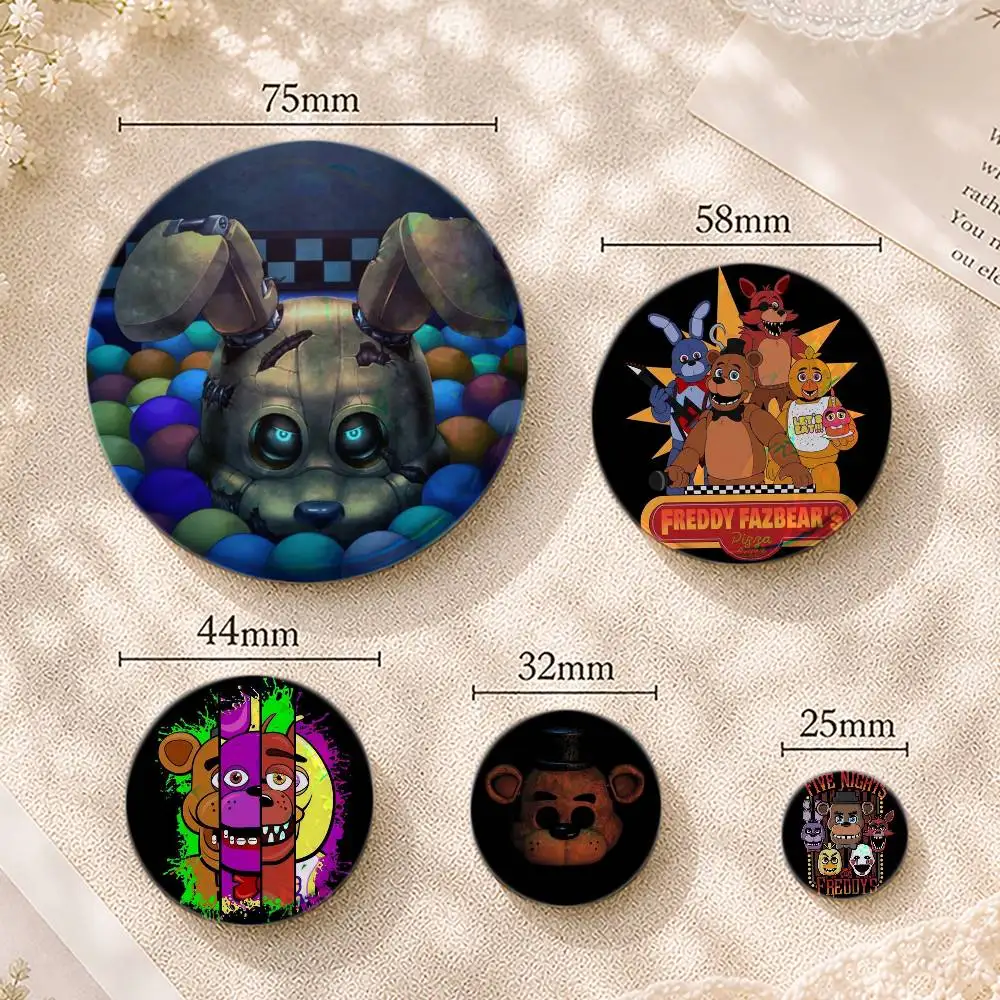 F-Five Nights At Freddys Game Brooches Cartoon Badge Pins Backpack Hat Accessories Friend Gift