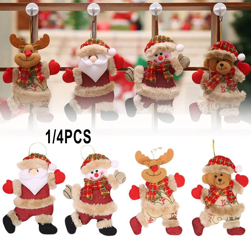 Christmas Gnomes Plush Santa Doll Snowman for Elf Decoration Hanging Ornaments for Home Window and Tree Festive Holiday Decor