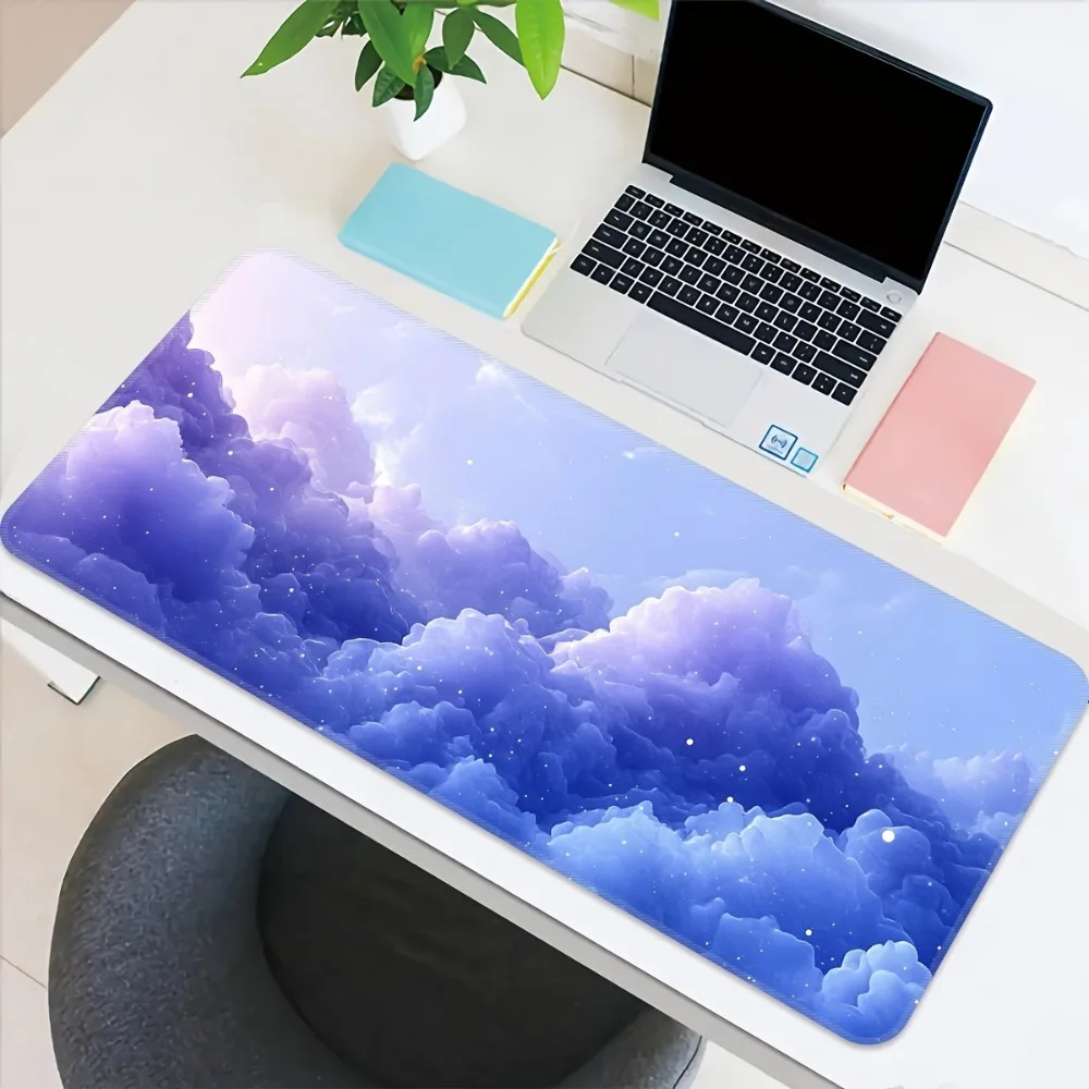 Tapis de souris multifonctionnel à motif nuage - tapis de clavier décoratif pour bureau, alfombrillas para escritorio, tapis de souris
