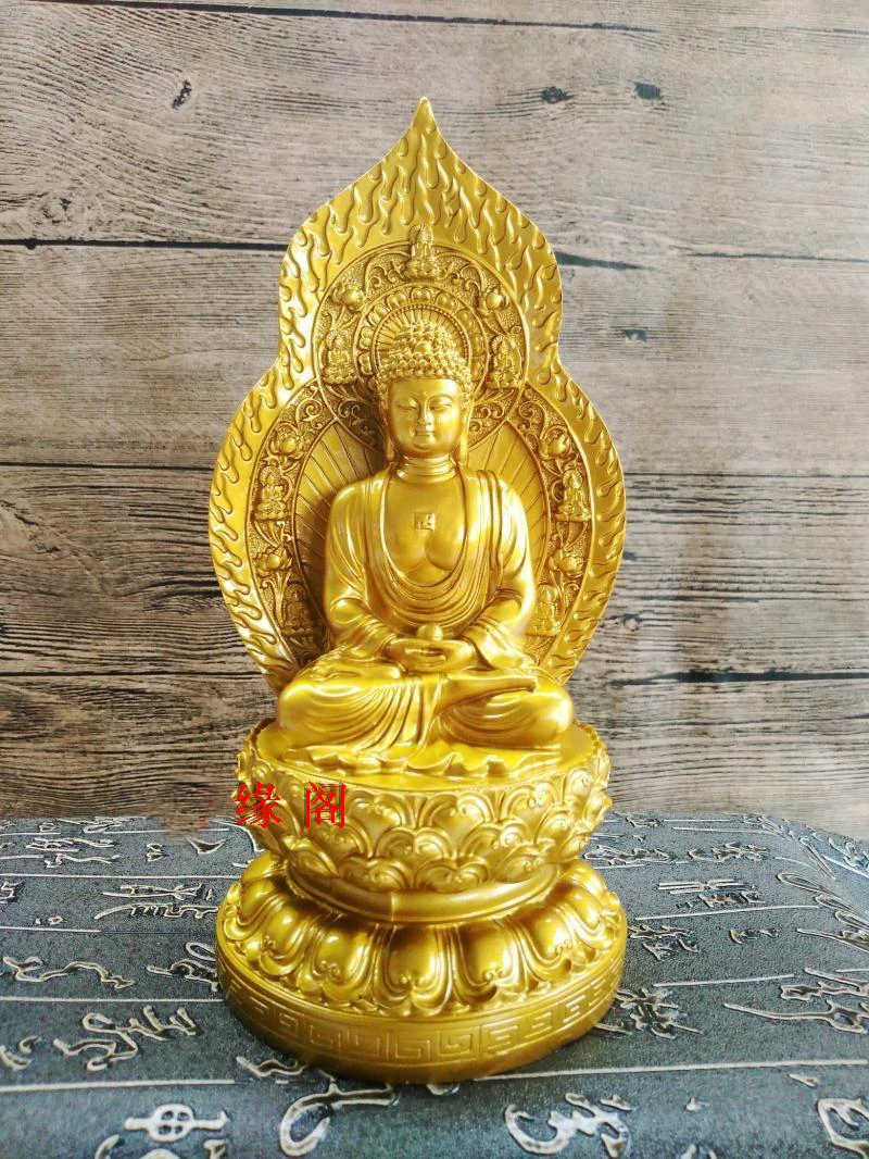 Special Offer--18CM TALL-HOME Spiritual protection Bless family Talisman # Lotus RULAI Buddha  FENG SHUI statue-