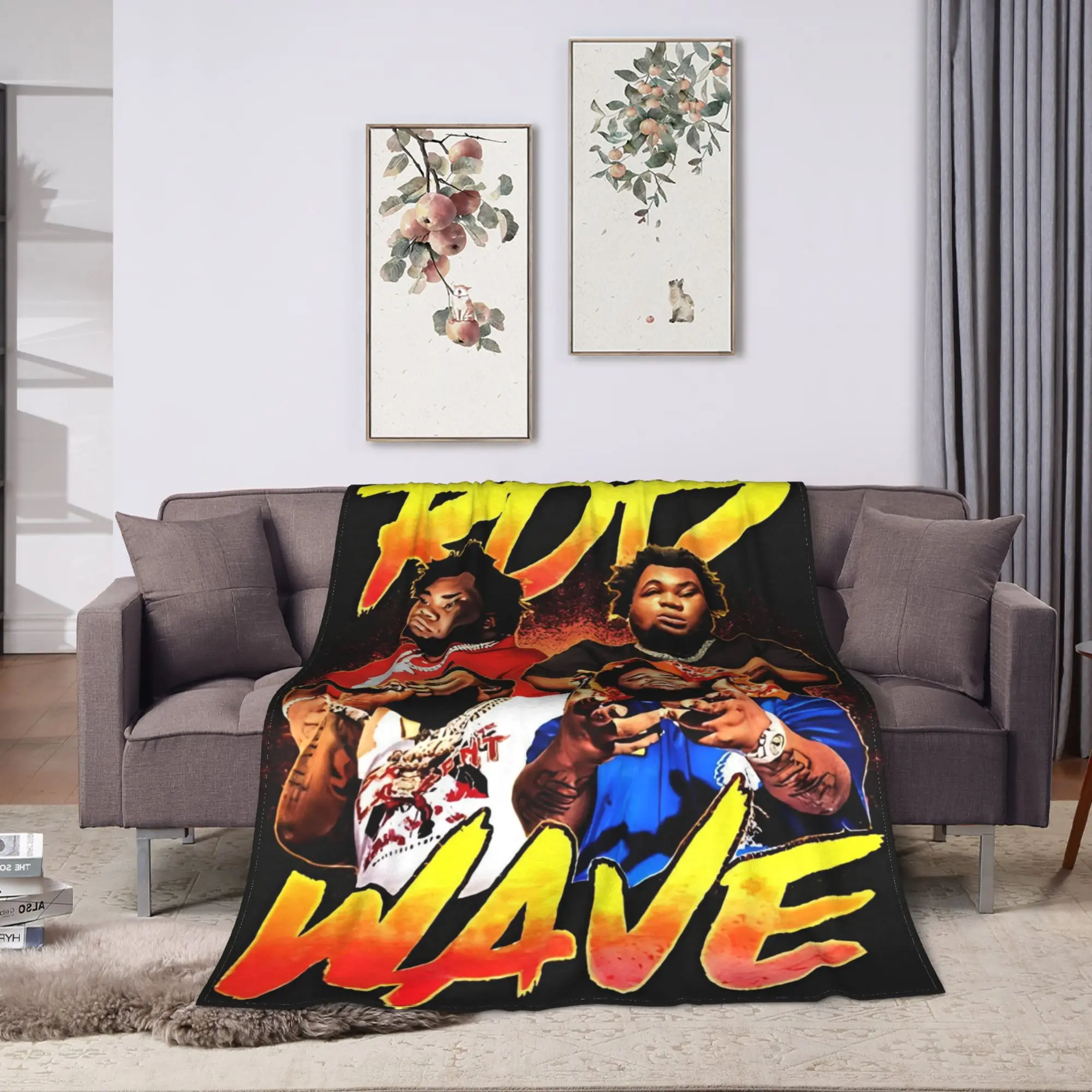 Rapper rod wave  Warm Soft Blanket  Travel Office Plush Throw Blanket Pattern Couch Chair Flannel Bedspread Sofa Bed Cover