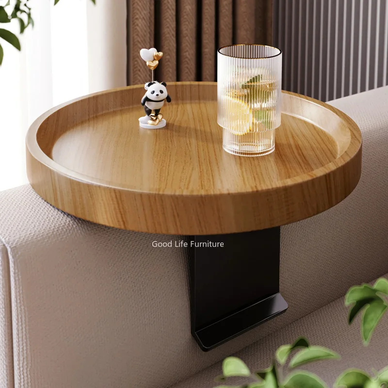 

Simple Mobile Small Coffee Table Mini Table Modern Coffee Corner Several Small Tables Adjustable Sofa Armrests Tray Shelving