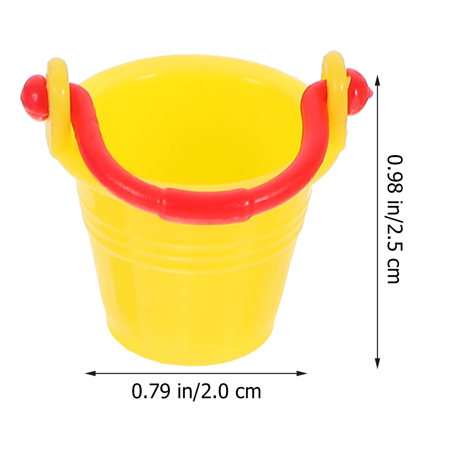 10szt Mini wiadro Model symulujący wiadro na wodę Model sceny Plastikowe wiadro Zabawka do domku dla lalek Zabawka Scena Dekoracja Wiadro Ozdoba