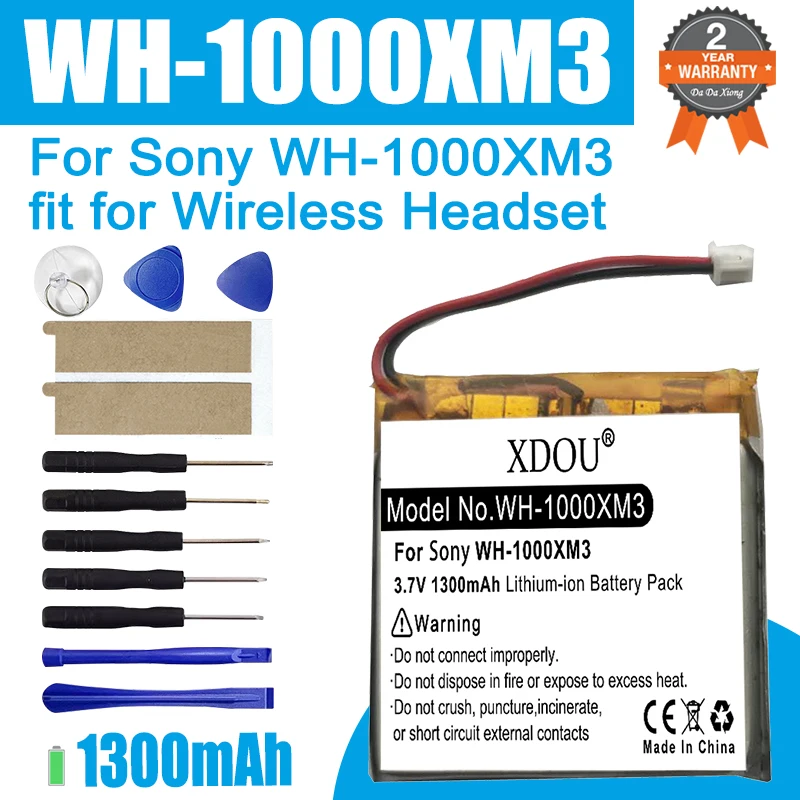 Replacement Wireless Headset Battery For Sony WH-1000XM4 XM4 WH-1000XM3 XM3 WH-1000XM5 XM5 723741 WH-1000XM2 WH1000XM2 - view 3