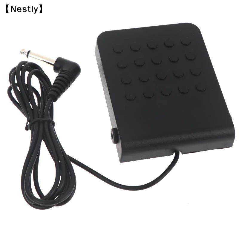 1Pcs Universal Sustain Pedal With Chrome Pedal Non Slip Base For All Digital Pianos Electronic Keyboards Home Practice〔Nest〕