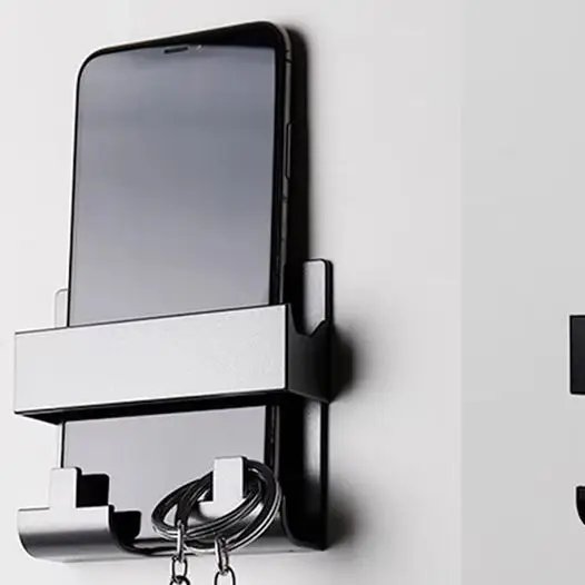 Suporte de carregamento de celular em estilo universal, suporte de parede para hotel, 1 peça