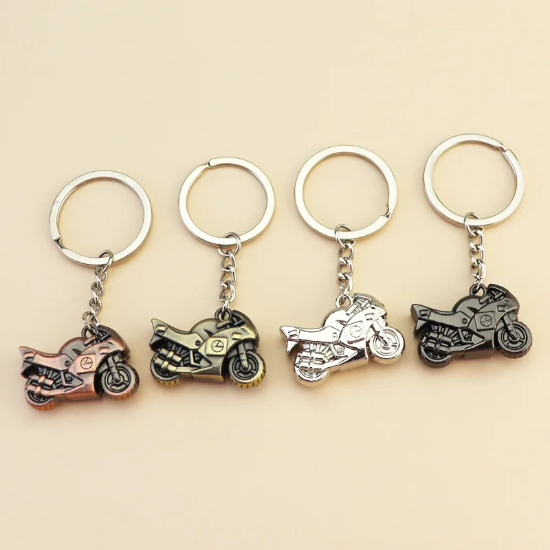 Shonemes Motorcycles Keychain Exquisite Motocross Key Rings Electric Motorcycle Helmet Keyring Bags Charms Gifts for Women Men