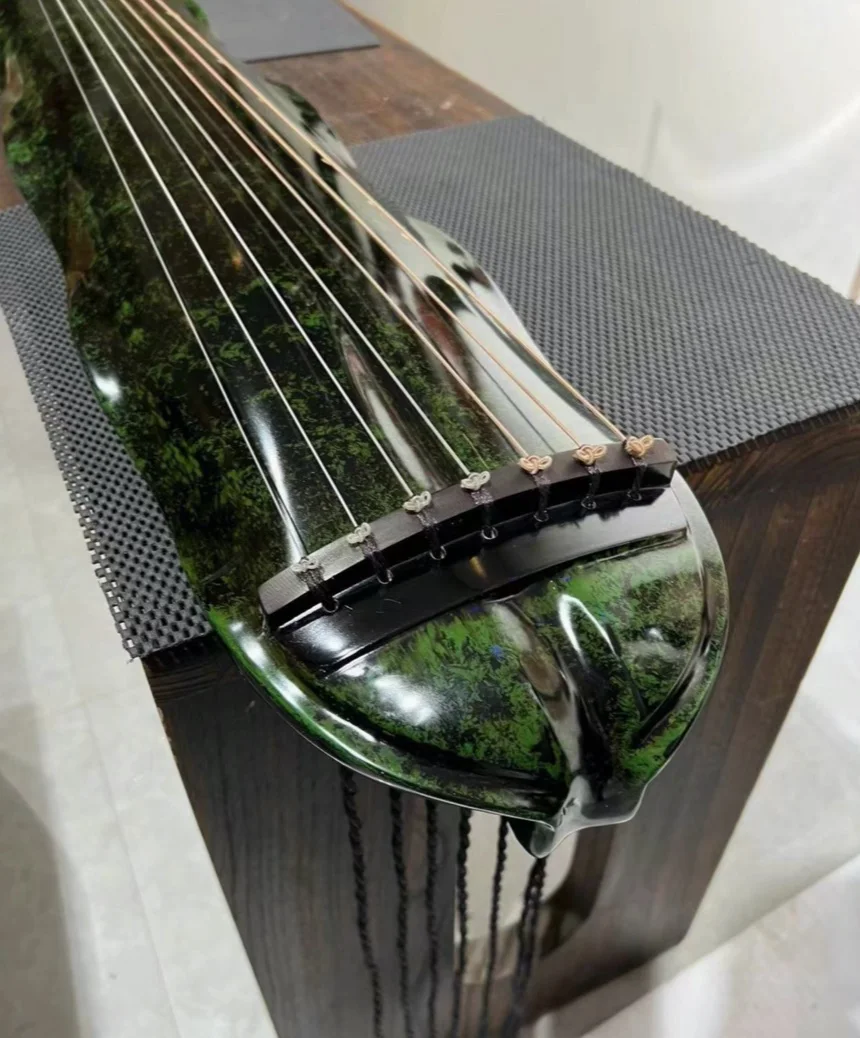 Guqin Banana leaf type green Professional performance Old Chinese fir material China stringed instruments