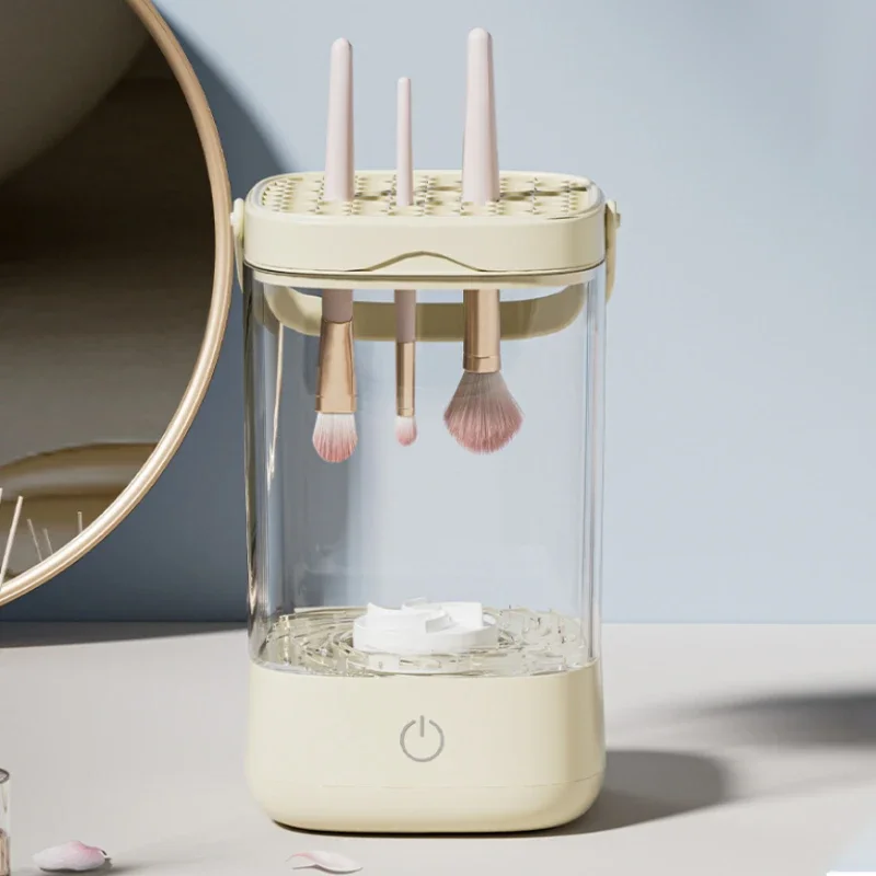 Nettoyeur de pinceaux de maquillage électrique, stérilisation UV, lave-brosse à séchage rapide, lavage automatique, outils de maquillage, support de séchage pour pinceaux de maquillage