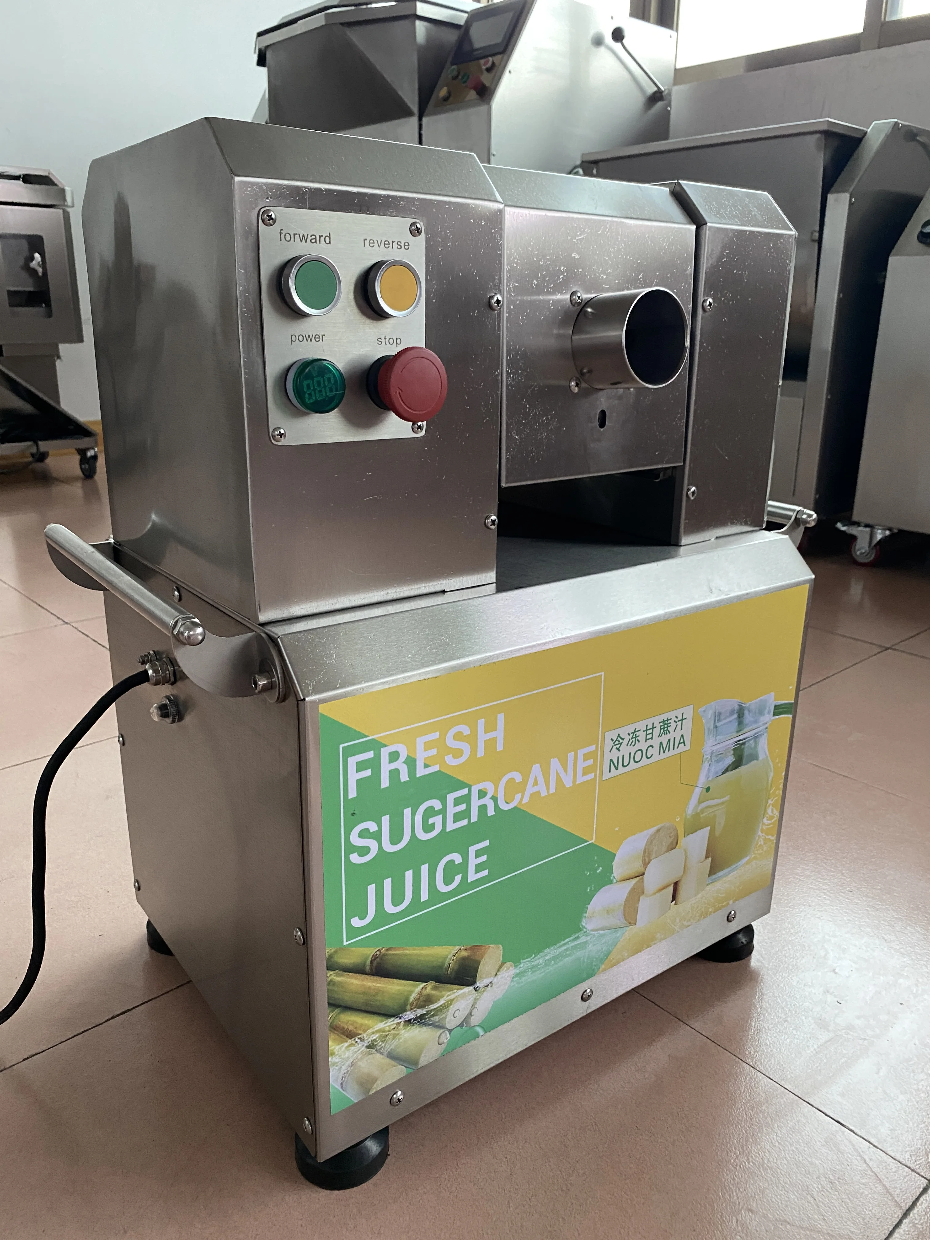 Mesin Juicer tebu elektrik vertikal, mesin jus tebu