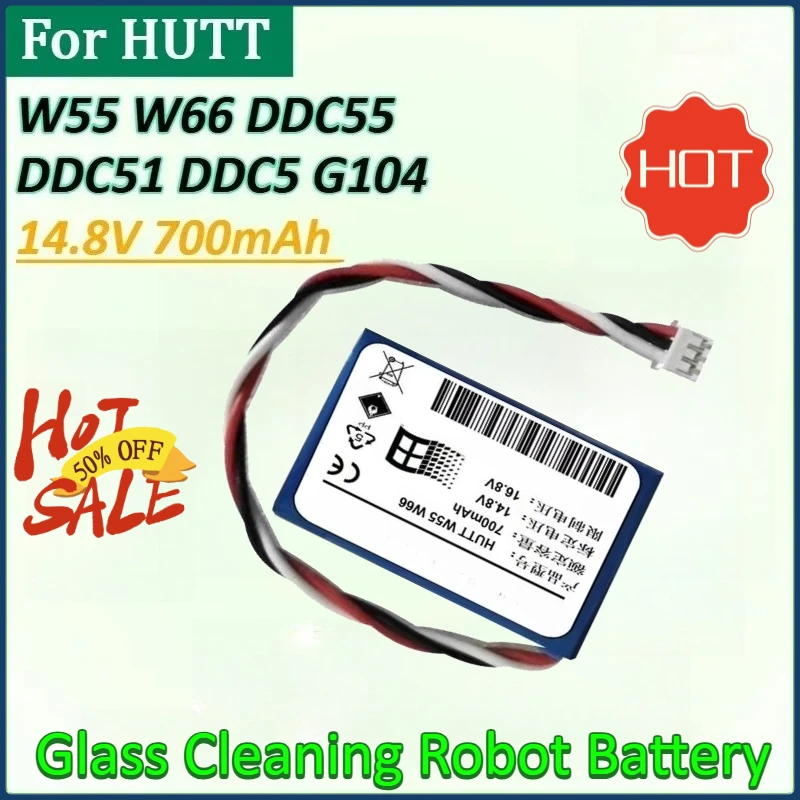 

14,8 В 700 мАч аккумулятор робота для мытья окон для HUTT DDC55 DDC51 W55 W66 DDC5 G104 аккумулятор робота для мытья стекла
