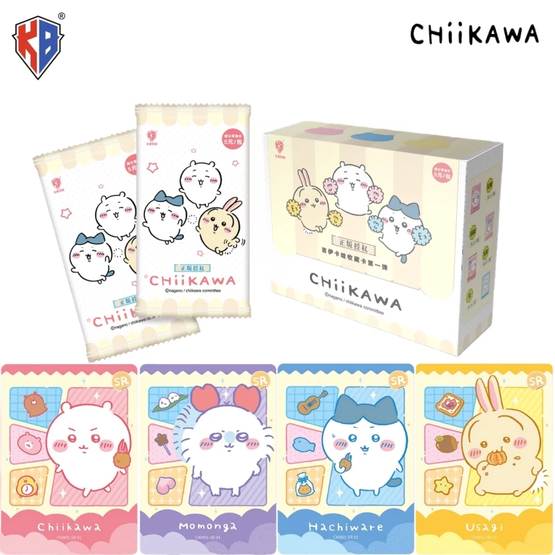 Tarjetas oficiales de Chiikawa auténticas KABAO, momento de vitalidad, Nanka Chiisakute Kawaii Yatsu, periférico de animé, juguete coleccionable, tarjetas de regalo