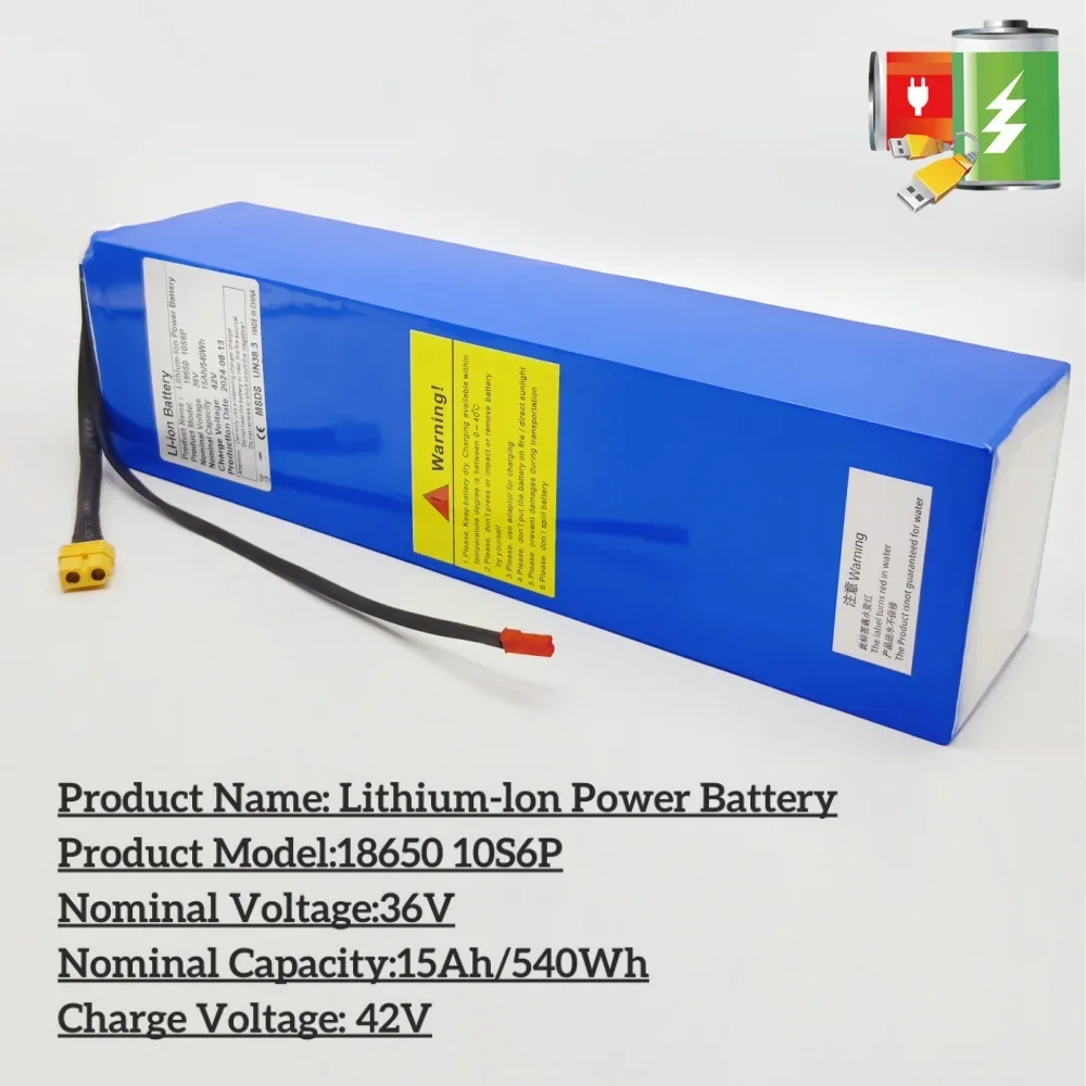 18650 ليثيوم 36 فولت 15000 مللي أمبير 10S6P بطارية قابلة للشحن ل Segway Ninebot MAX G30 سكوتر كهربائي بطارية خاصة