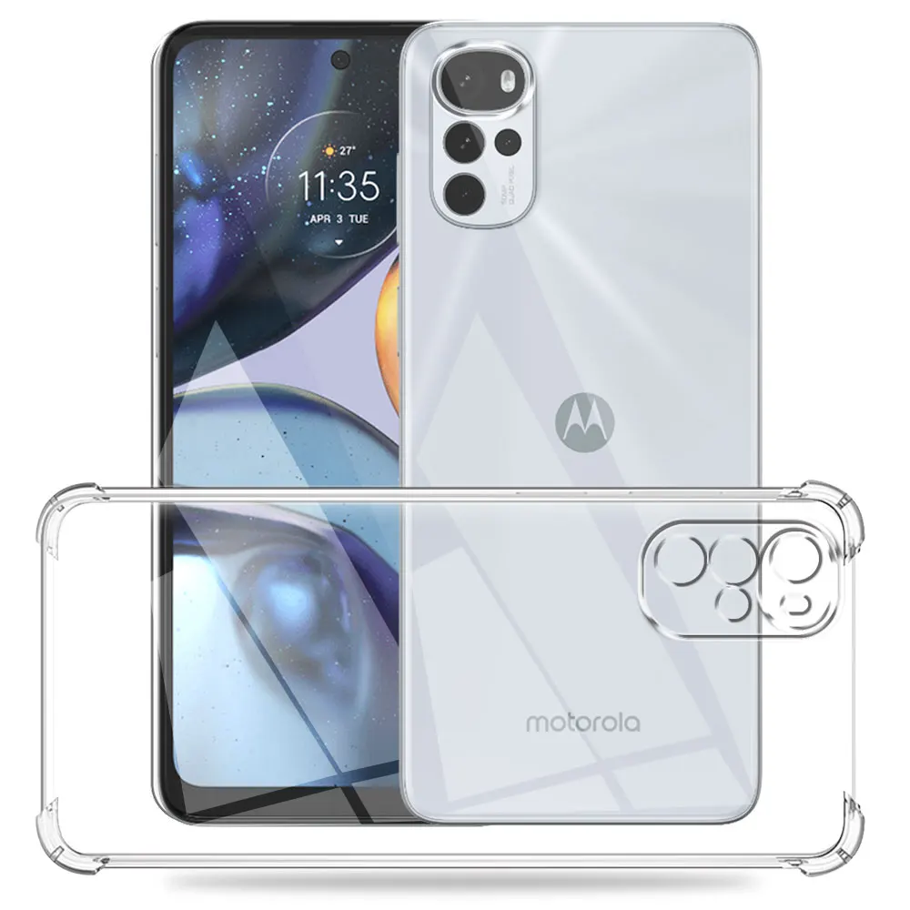 Shockproof Case For Motorola Moto G22 Soft Silicone Transparent Case For Moto G22 Clear Cover For MotoG22 G 22 Funda Coque