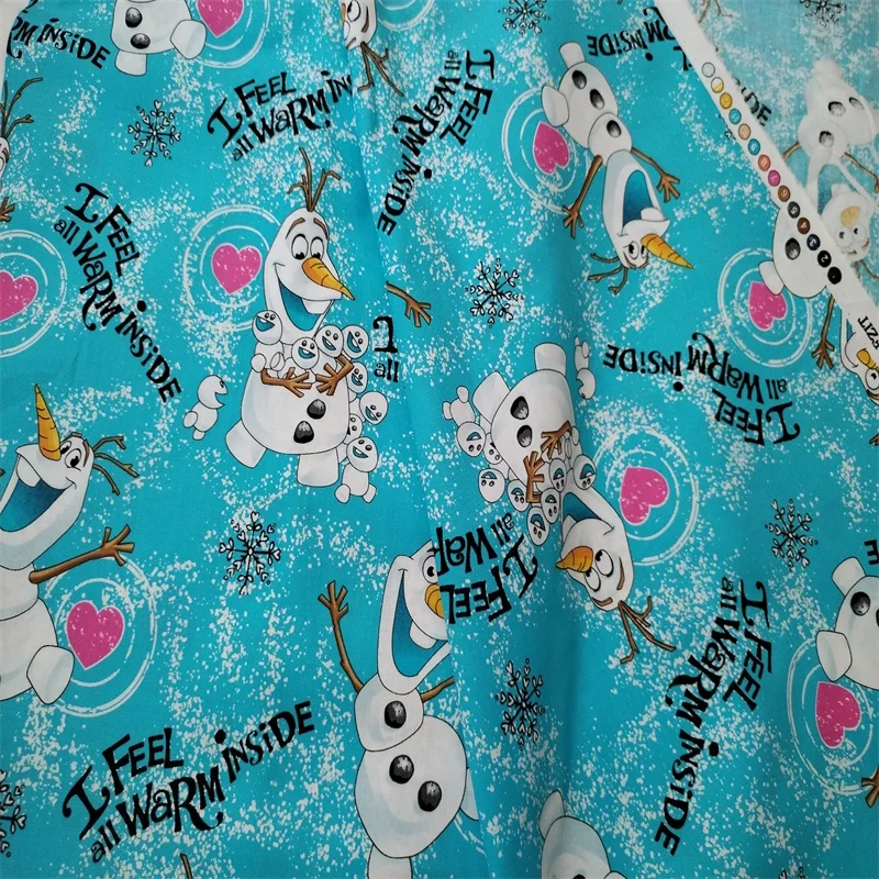 Disney Snowman Olaf I FEEL all Warm inside for Kids Clothese Hometextile Slipcover Sewing Needlework Material