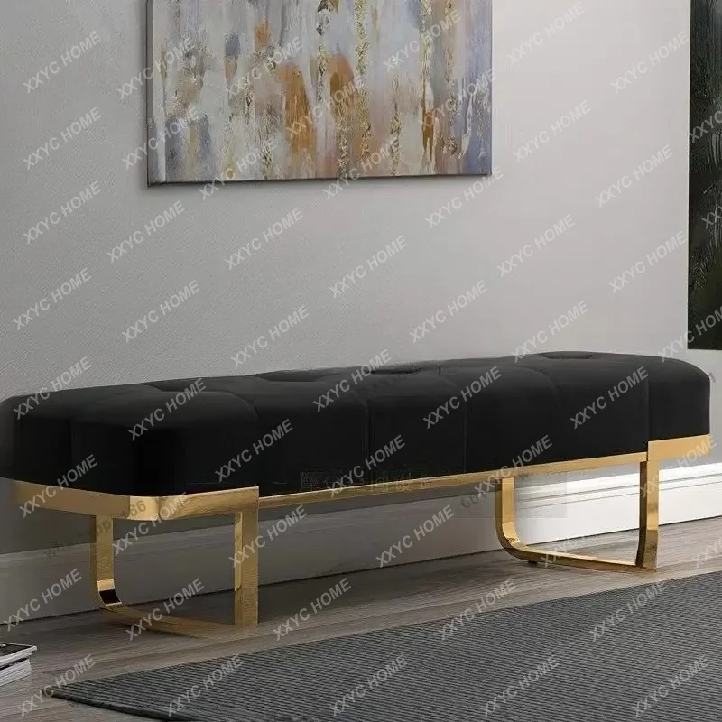 XX Light luxury shoe changing stool household  creative bedroom minimalist style long sofa stool