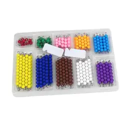 Montessori Checker Board Beads Mathematics Teaching Aid Number Counting Preschool Learning Toy for Boys Girls Children Kids