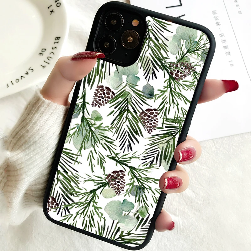 5 5S SE 2020 Phone Cover Case for iPhone 6 6S 7 8 PLUS X XS XR 11 12 13 MINI 14 PRO MAX Rubber Silicone  Pine Cones On Sale for